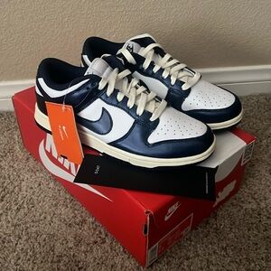 Nike Dunk Low Premium Vintage Navy Size 8.  Women’s New in box.